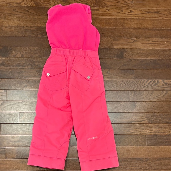 Spyder Girls Snow Bib Size 4 Pink Insulated Ski Pants Small to Tall - Picture 9 of 16